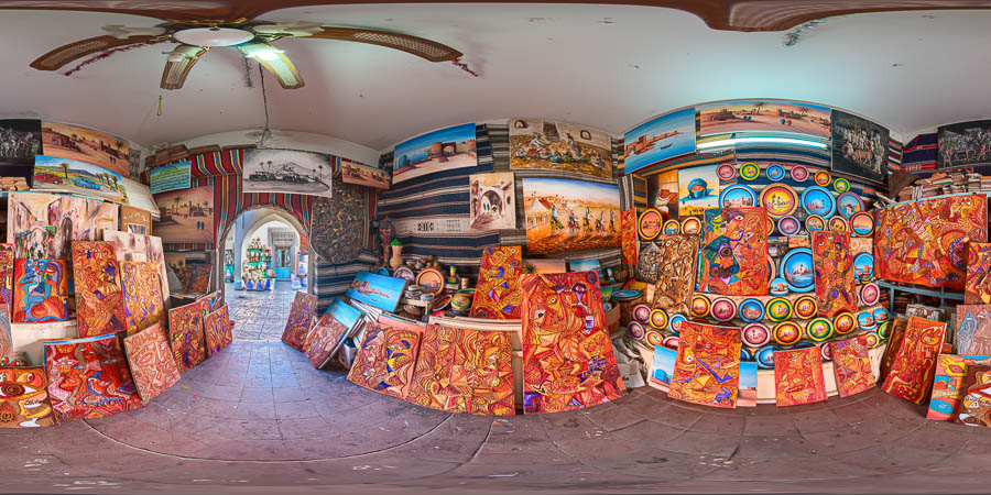 Moroccan paintings art gallery Morocco, Safi 360 panorama virtual tour